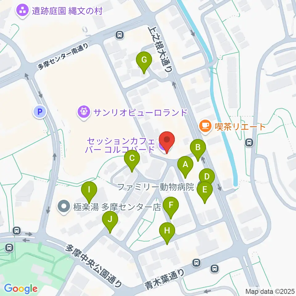 多摩コルコバード周辺の駐車場・コインパーキング一覧地図