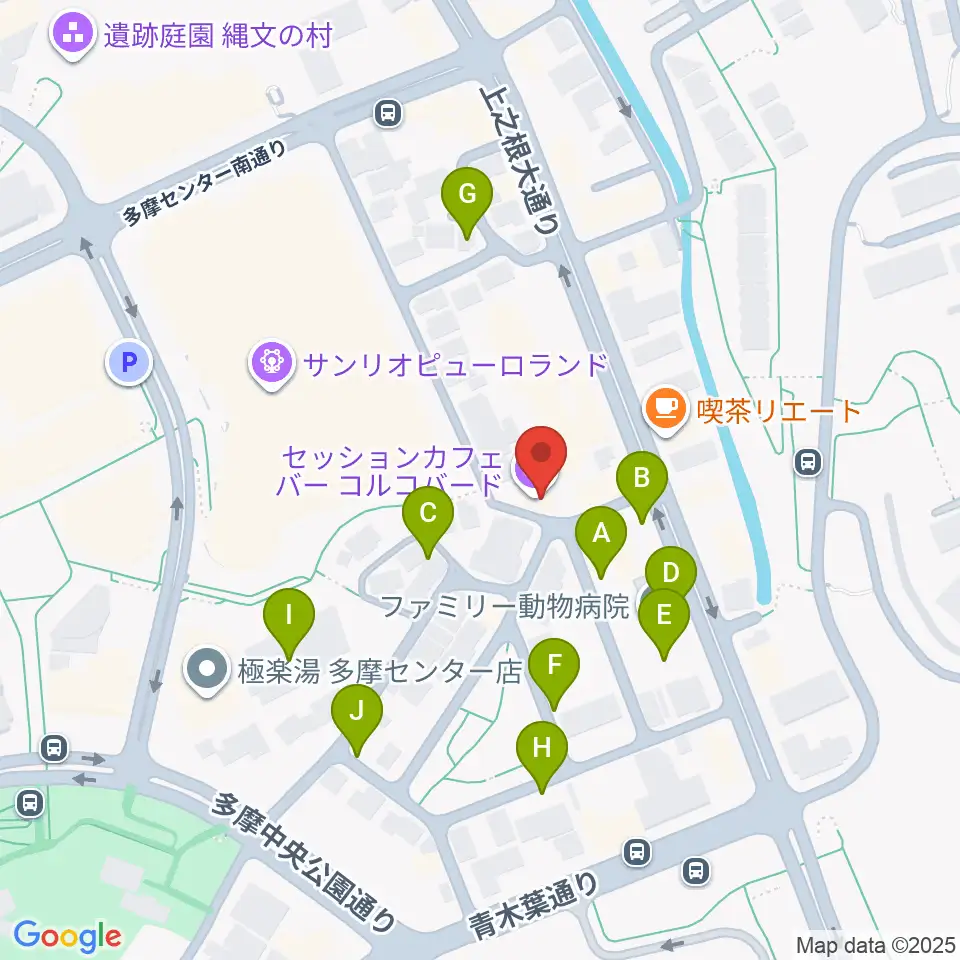 多摩コルコバード周辺の駐車場・コインパーキング一覧地図