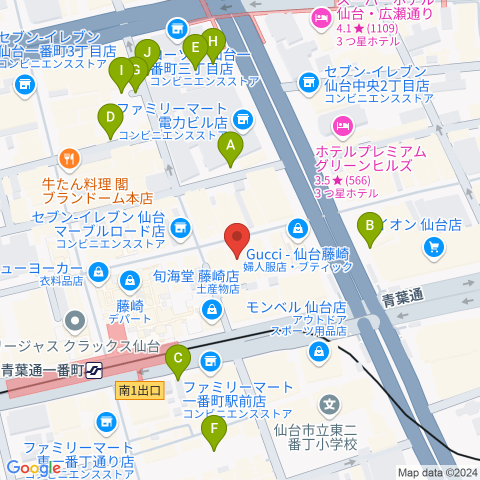 BIGBOSS仙台周辺の駐車場・コインパーキング一覧地図