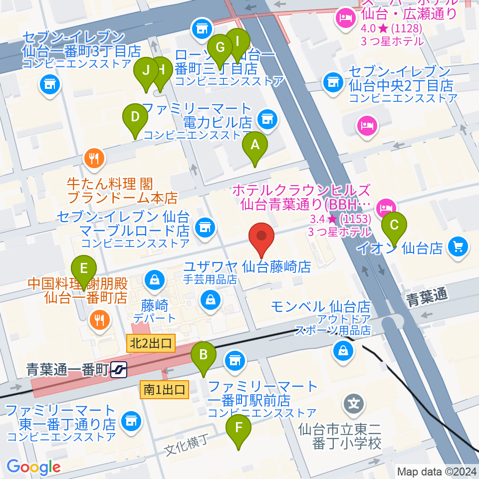 BIGBOSS仙台周辺の駐車場・コインパーキング一覧地図