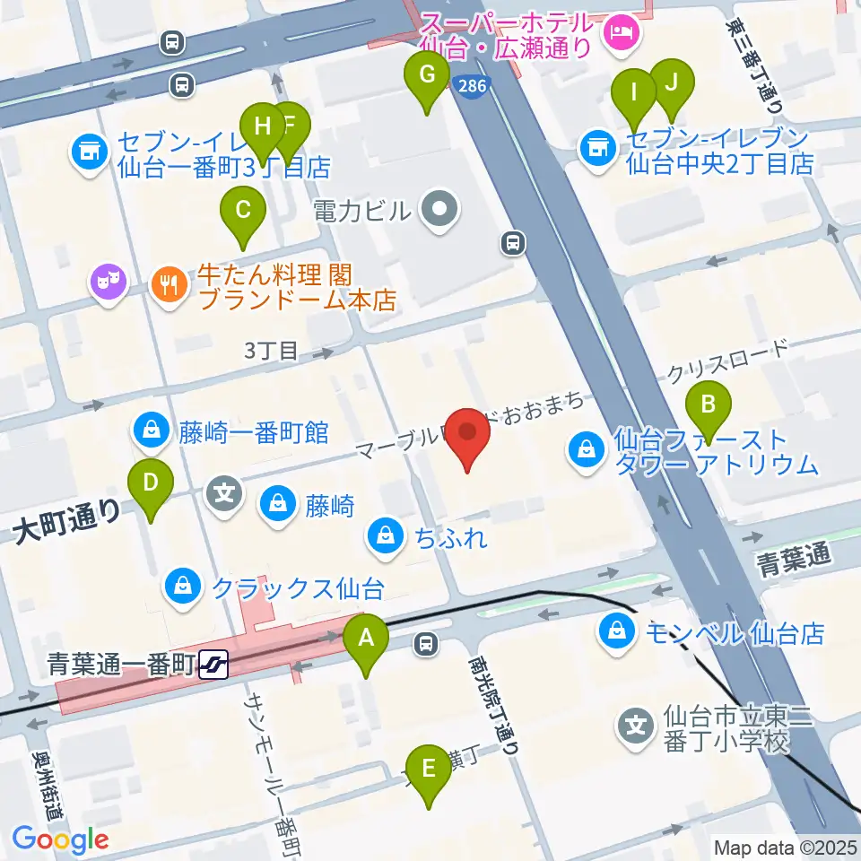 BIGBOSS仙台周辺の駐車場・コインパーキング一覧地図