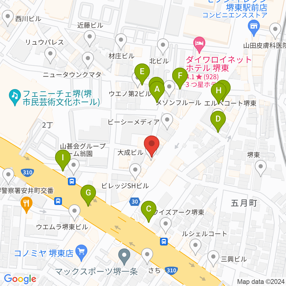 カルロスギター周辺の駐車場・コインパーキング一覧地図