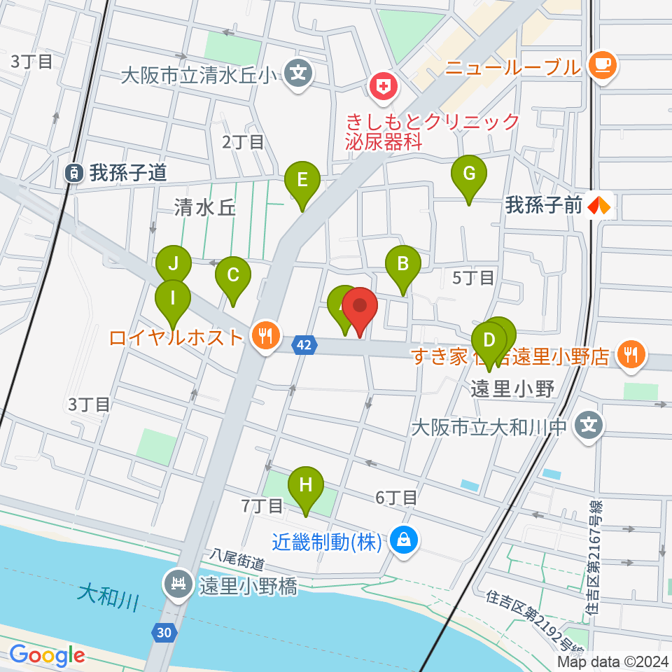 マツモト楽器 管楽器ミュージックスクール周辺の駐車場・コインパーキング一覧地図