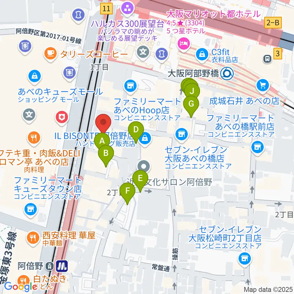 ワタナベ楽器店 音楽館周辺の駐車場・コインパーキング一覧地図