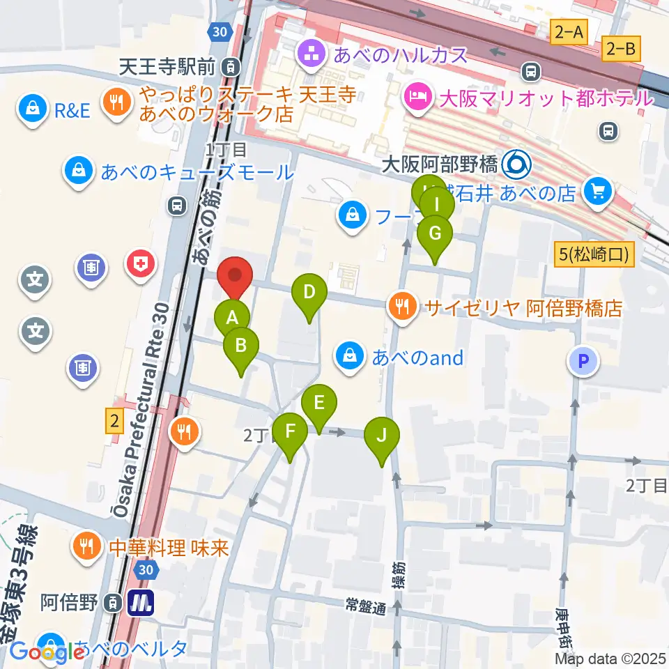 ワタナベ楽器店 音楽館周辺の駐車場・コインパーキング一覧地図