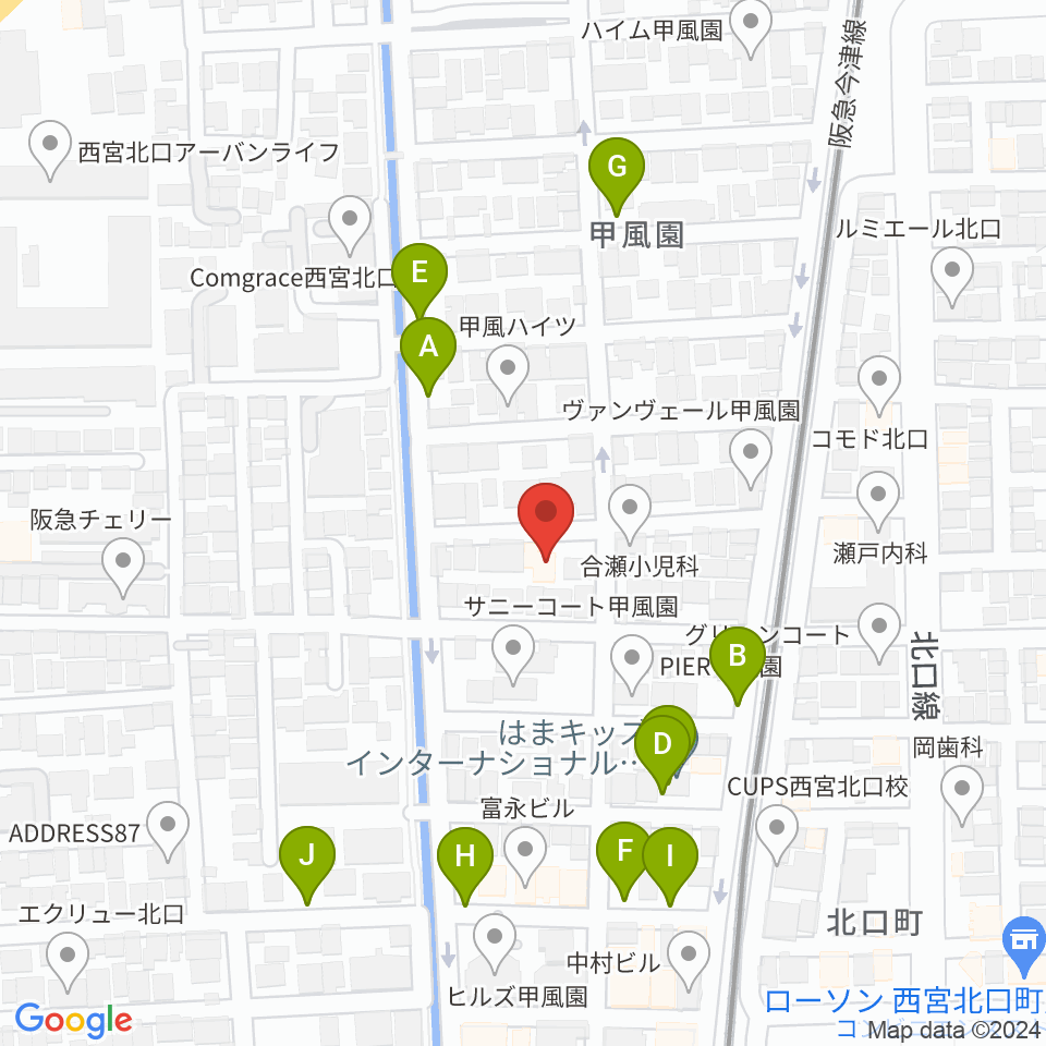 フェリーチェ音楽院周辺の駐車場・コインパーキング一覧地図
