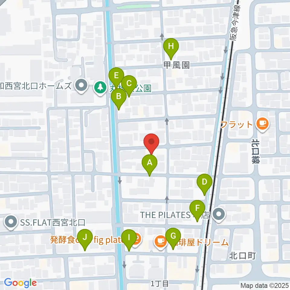 フェリーチェ音楽院周辺の駐車場・コインパーキング一覧地図