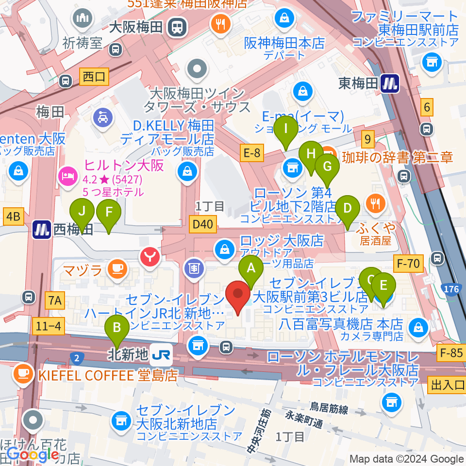 三木楽器ドラムセンター周辺の駐車場・コインパーキング一覧地図