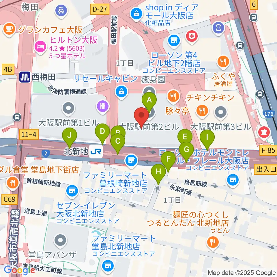 三木楽器ドラムセンター周辺の駐車場・コインパーキング一覧地図