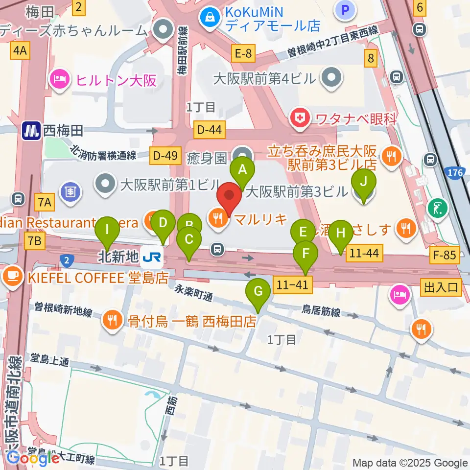 三木楽器ドラムセンター周辺の駐車場・コインパーキング一覧地図