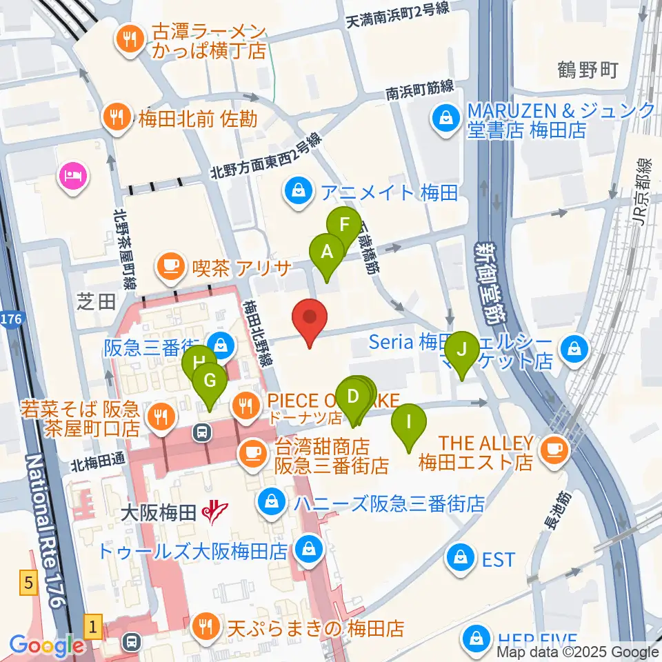 MIKIミュージックサロン梅田周辺の駐車場・コインパーキング一覧地図