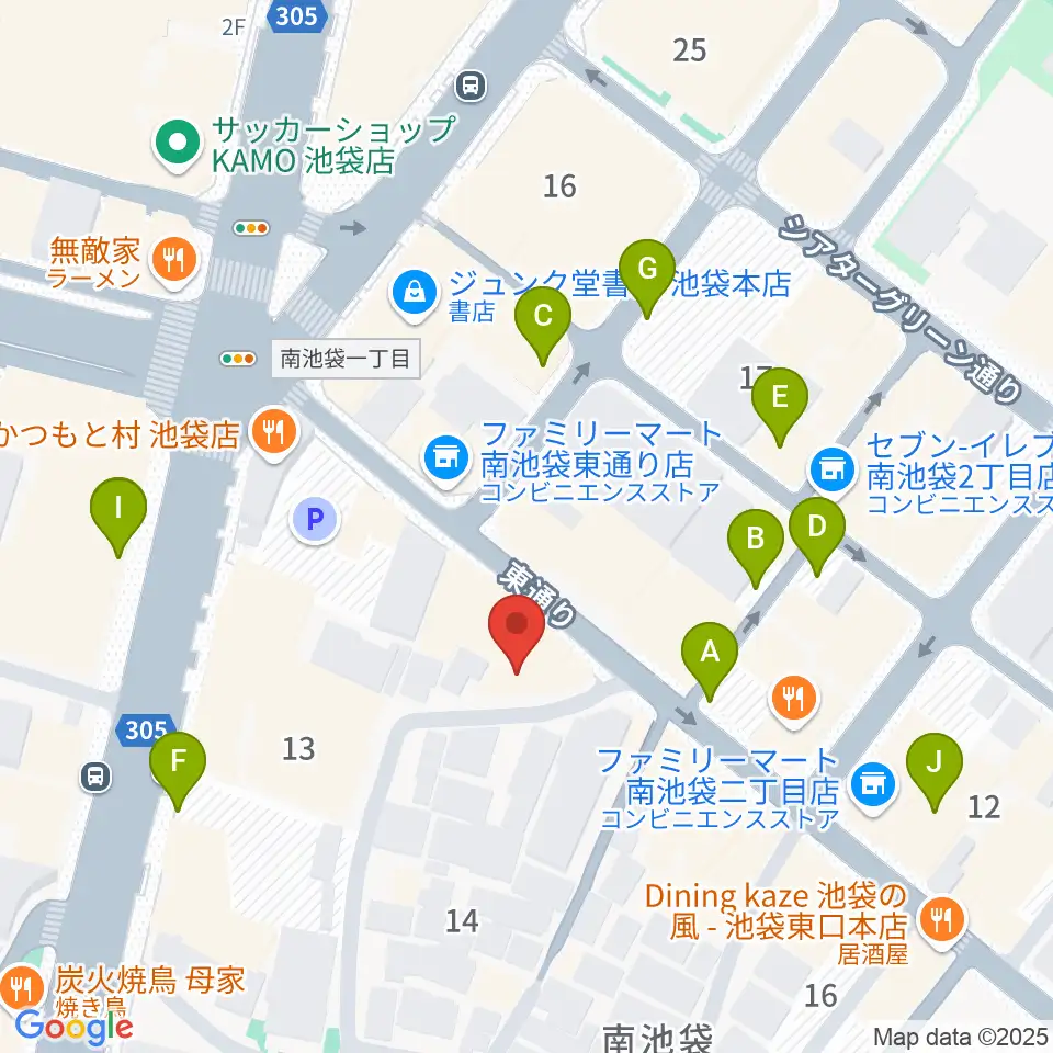 池袋mono周辺の駐車場・コインパーキング一覧地図