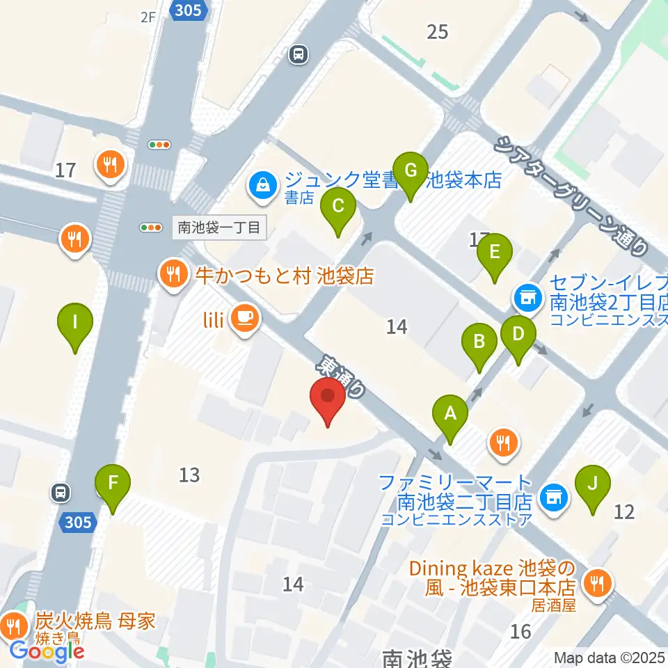 池袋mono周辺の駐車場・コインパーキング一覧地図