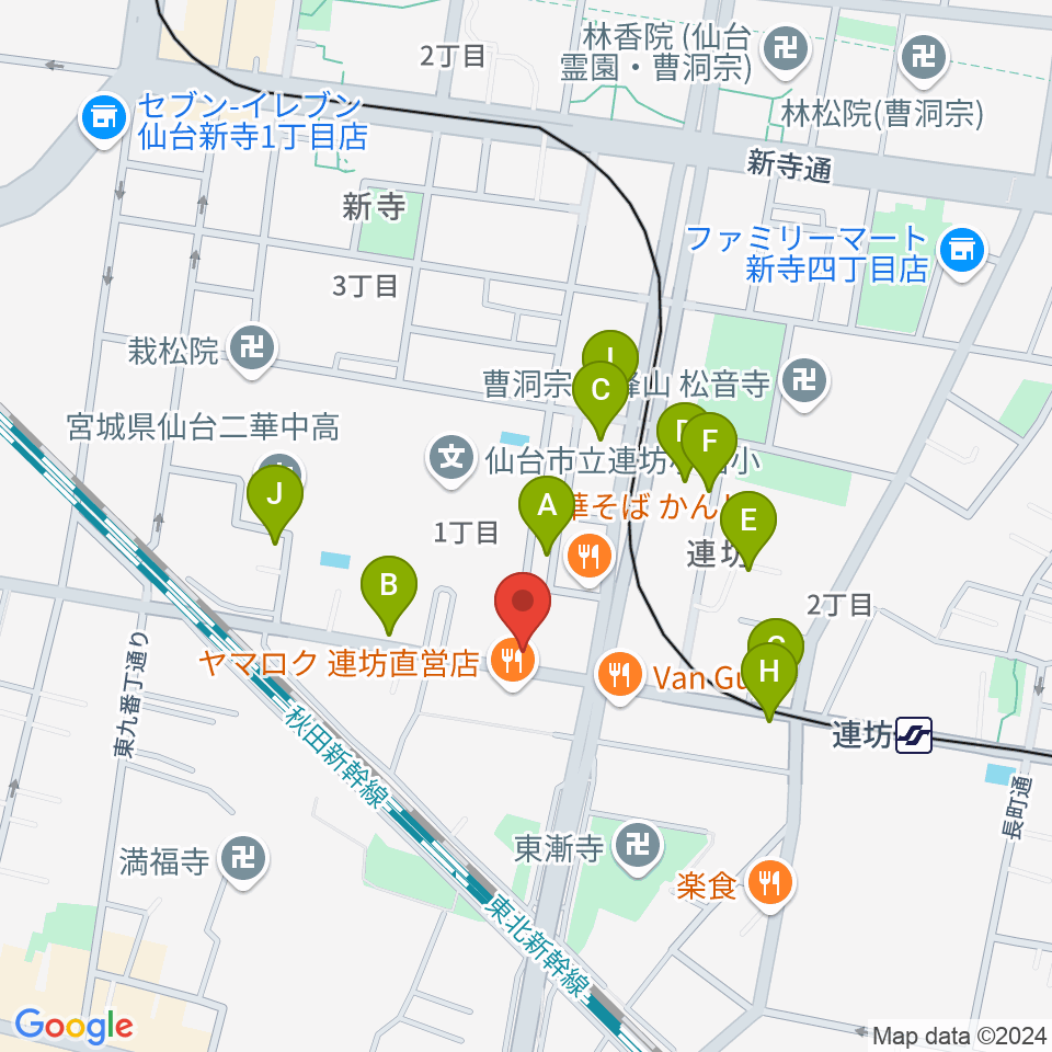 ハタケヤマ楽器周辺の駐車場・コインパーキング一覧地図