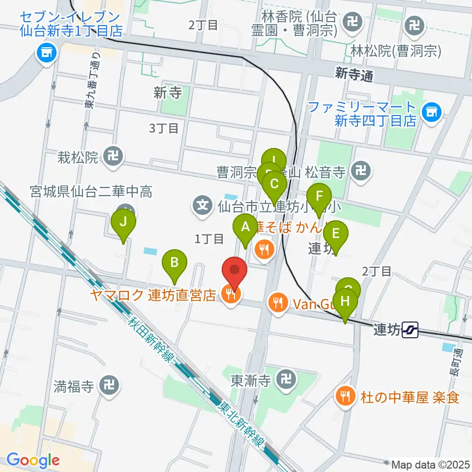 ハタケヤマ楽器周辺の駐車場・コインパーキング一覧地図