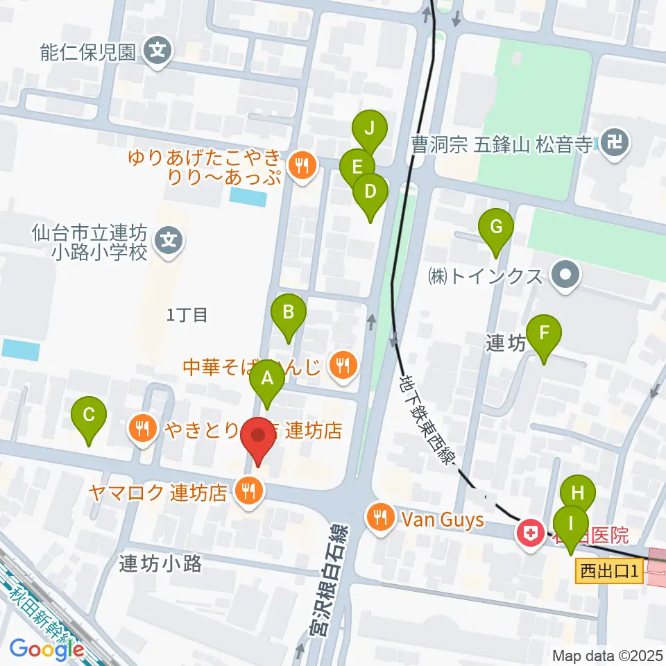 ハタケヤマ楽器周辺の駐車場・コインパーキング一覧地図