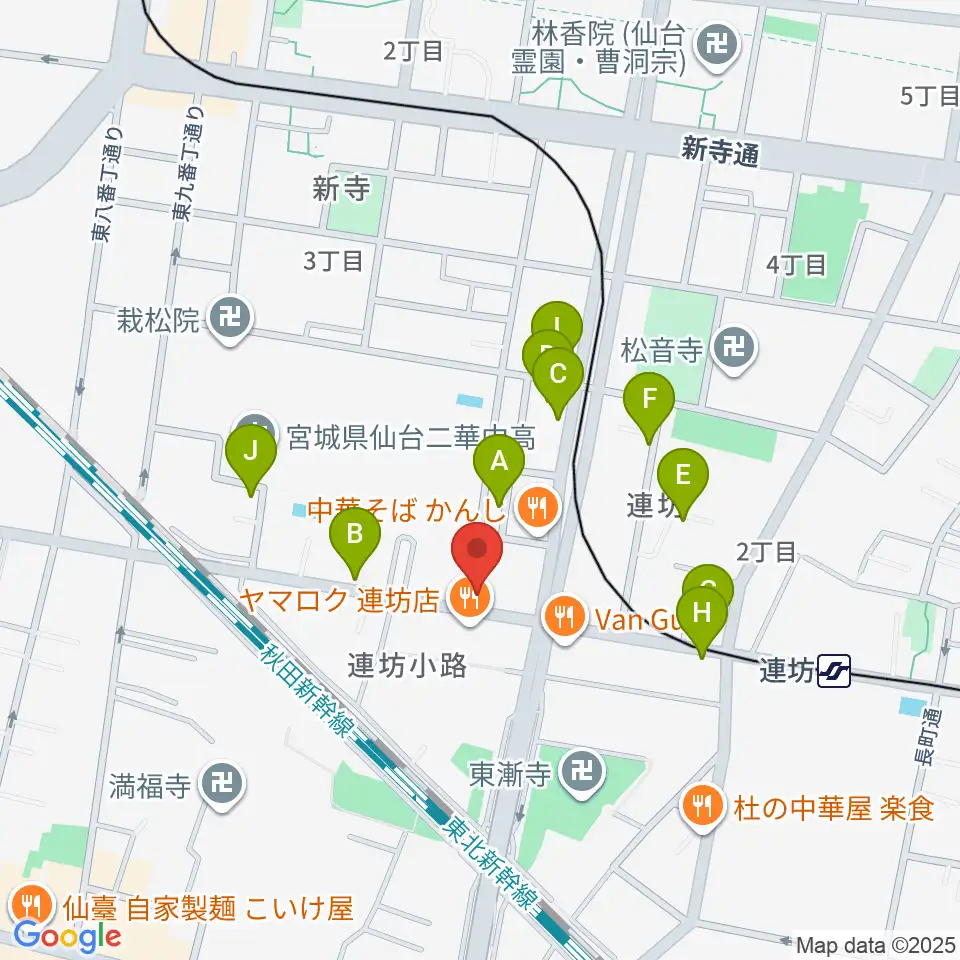 ハタケヤマ楽器周辺の駐車場・コインパーキング一覧地図