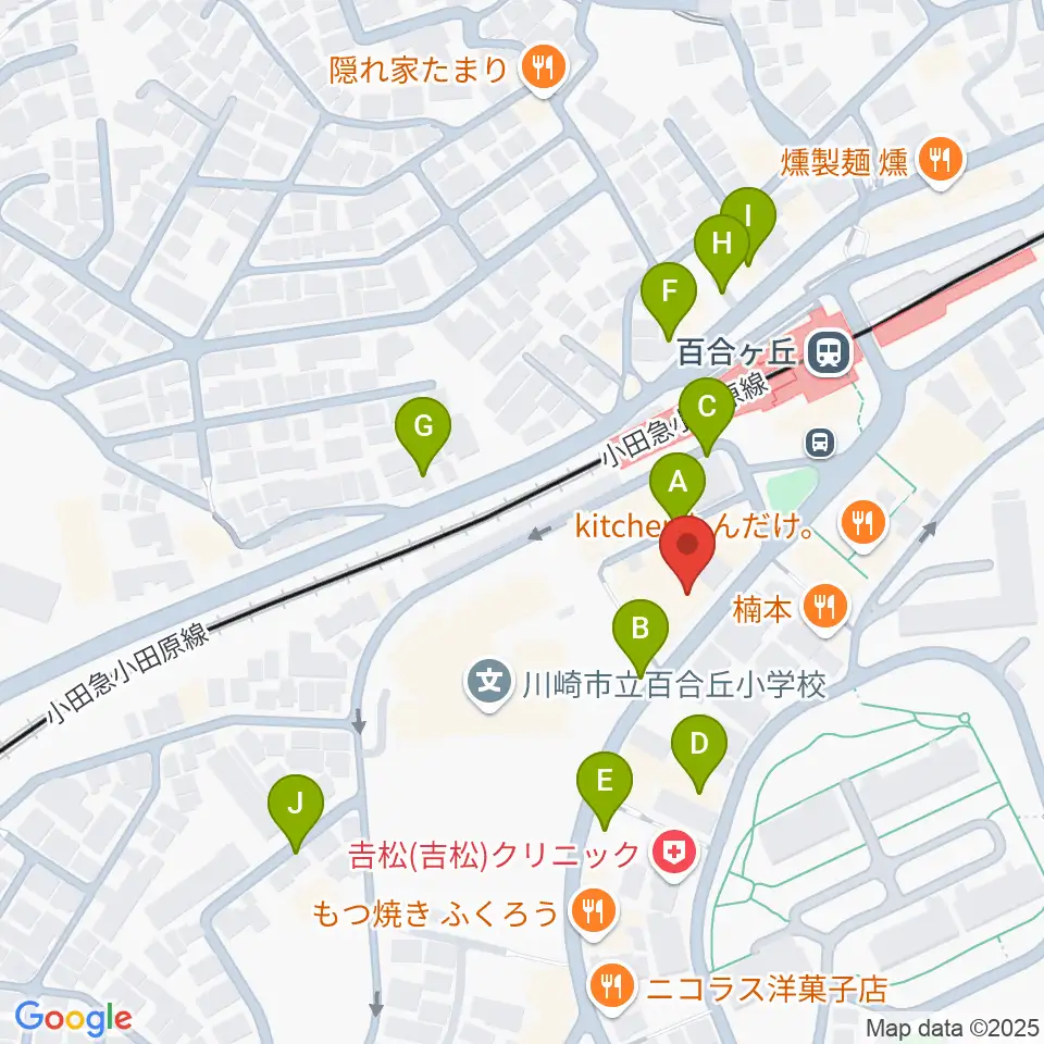 ムーザ ユリガオカ周辺の駐車場・コインパーキング一覧地図
