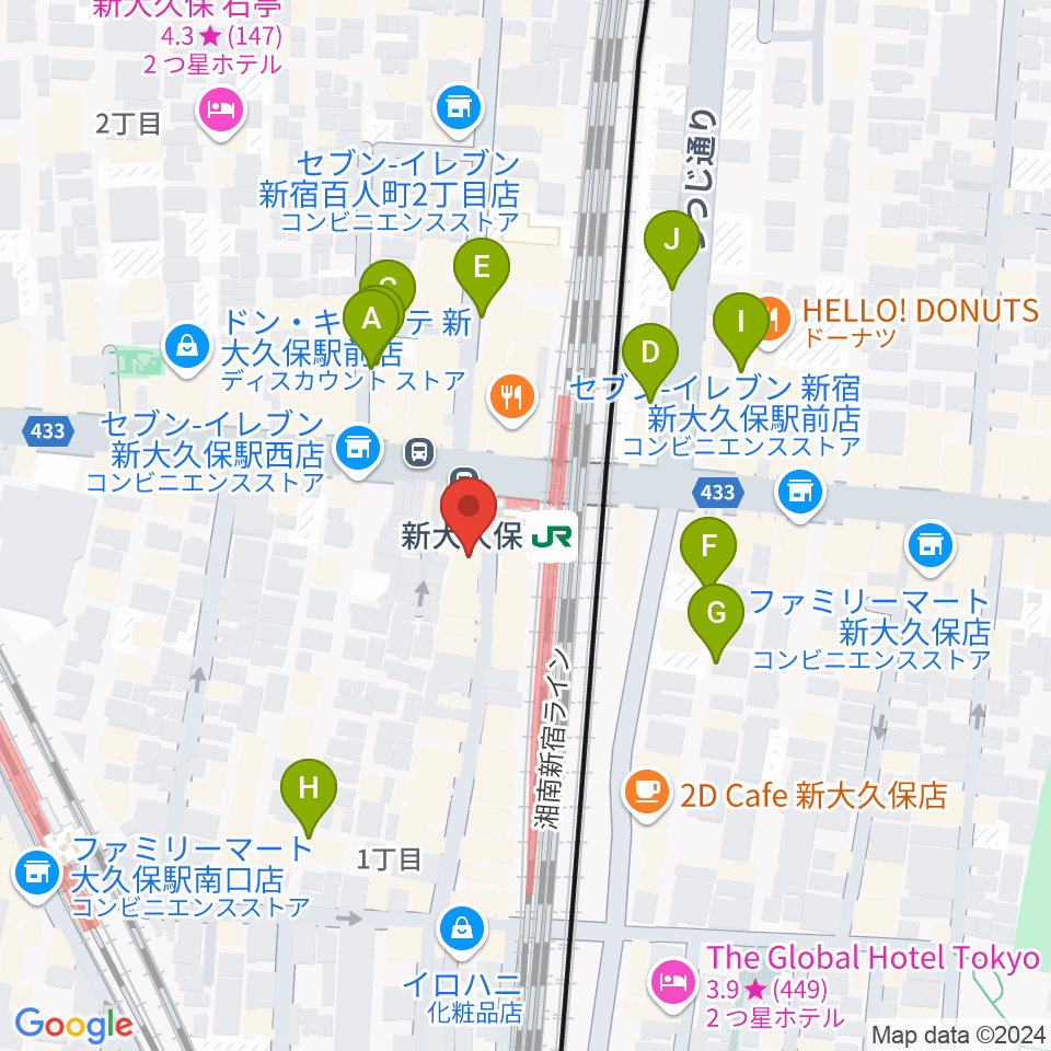 山野楽器ウインドクルー周辺の駐車場・コインパーキング一覧地図