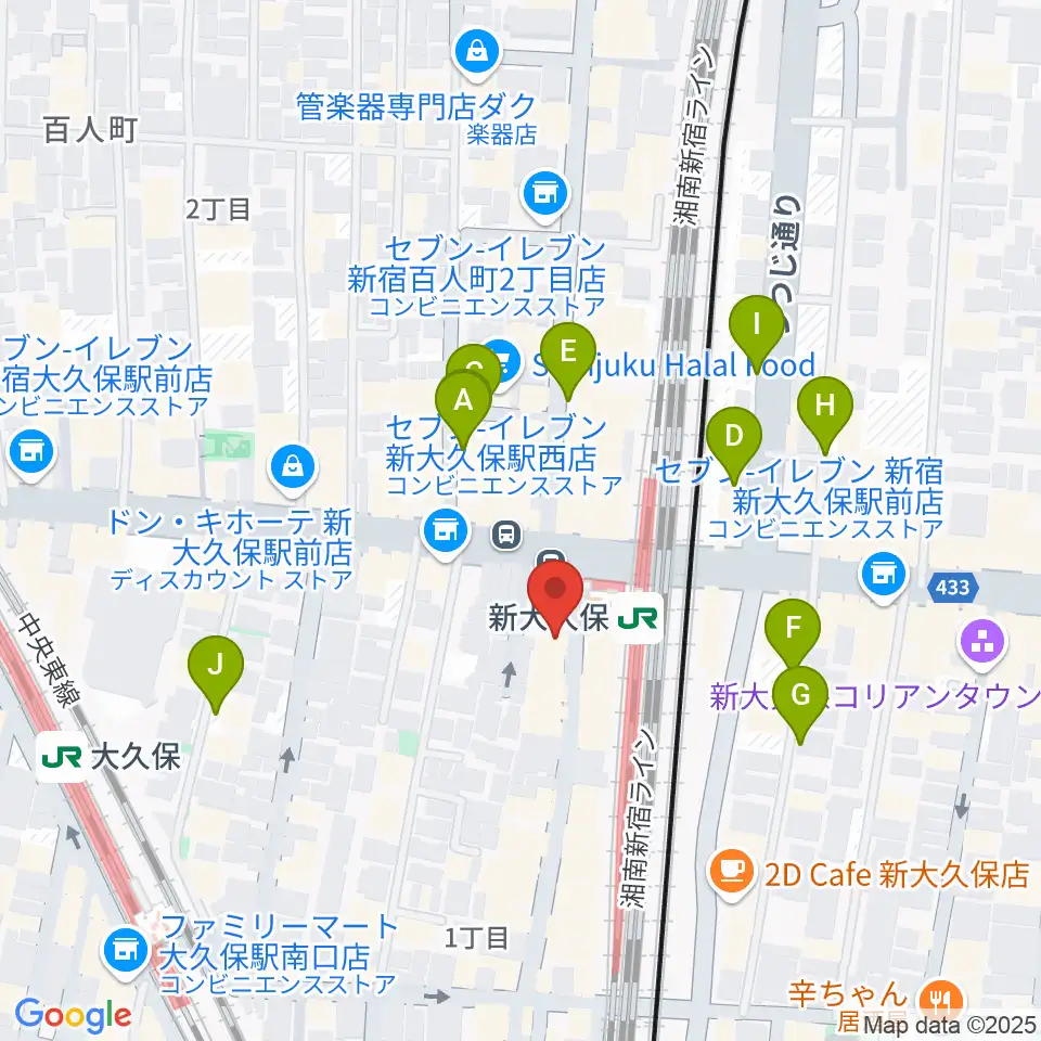 山野楽器ウインドクルー周辺の駐車場・コインパーキング一覧地図
