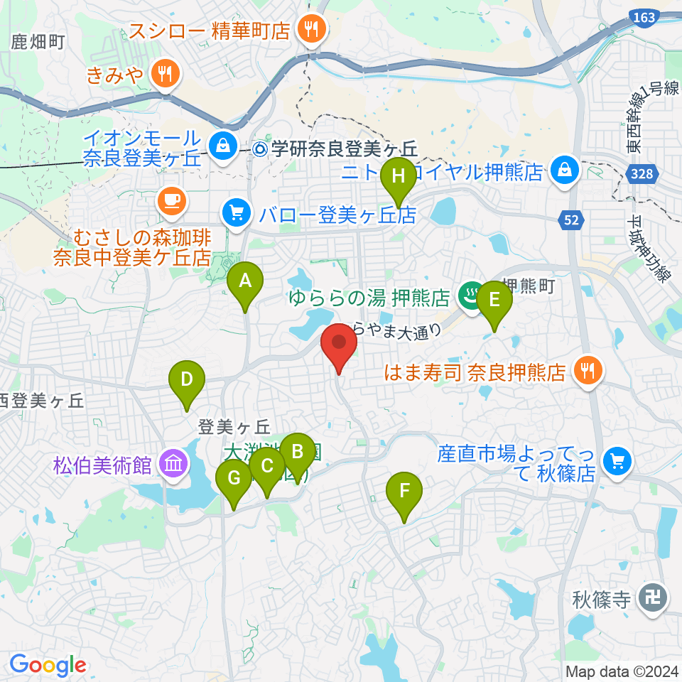 ムジカセゾン周辺の駐車場・コインパーキング一覧地図