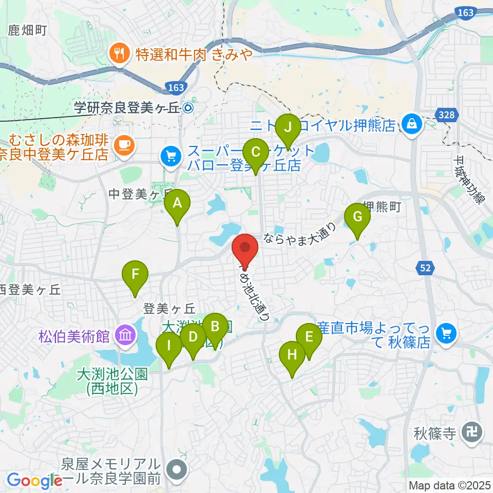 ムジカセゾン周辺の駐車場・コインパーキング一覧地図