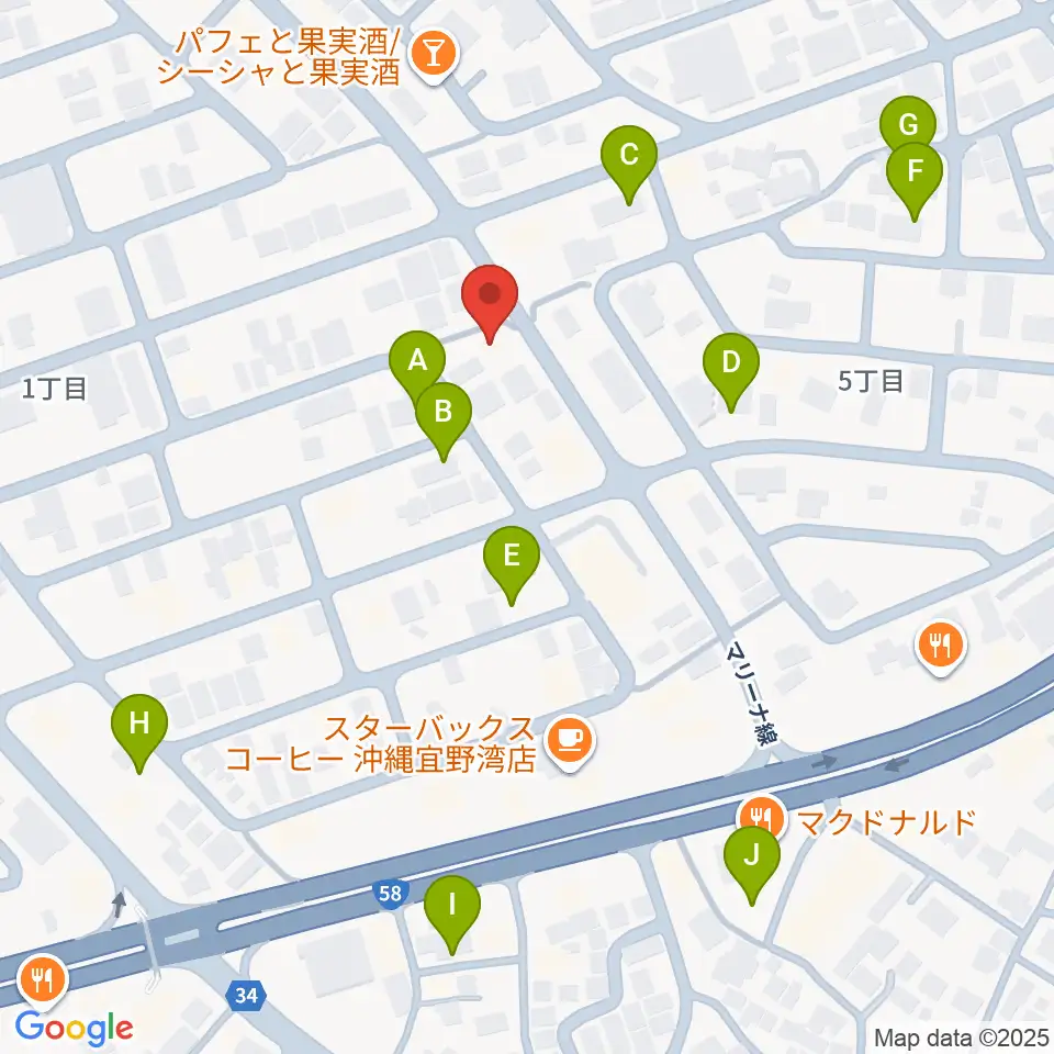 ピアノ教室にじいろミュージックスクール周辺の駐車場・コインパーキング一覧地図