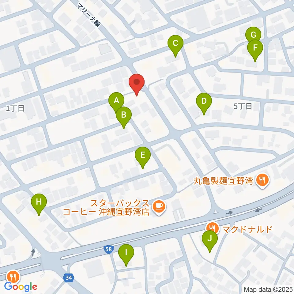 ピアノ教室にじいろミュージックスクール周辺の駐車場・コインパーキング一覧地図