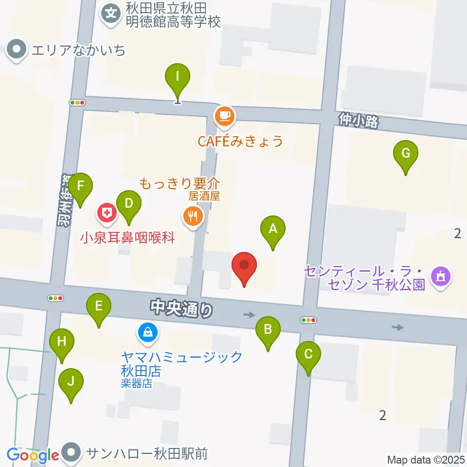 カワイ秋田ショップ周辺の駐車場・コインパーキング一覧地図