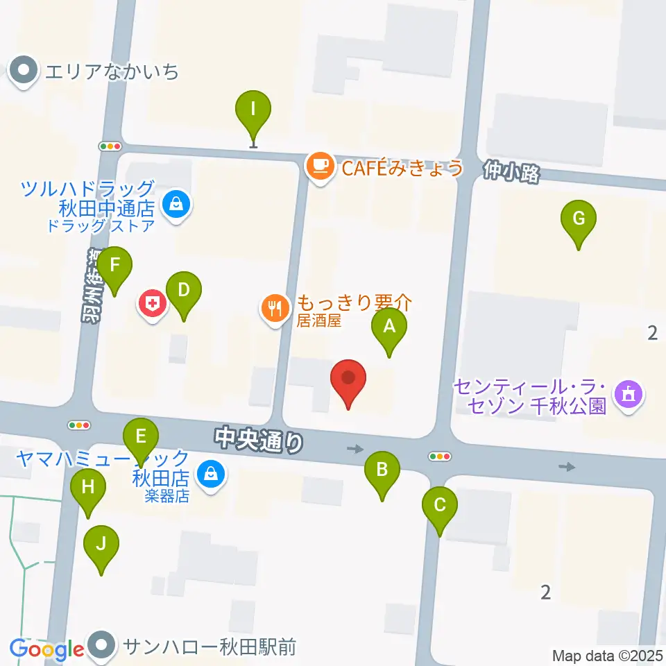 カワイ秋田ショップ周辺の駐車場・コインパーキング一覧地図