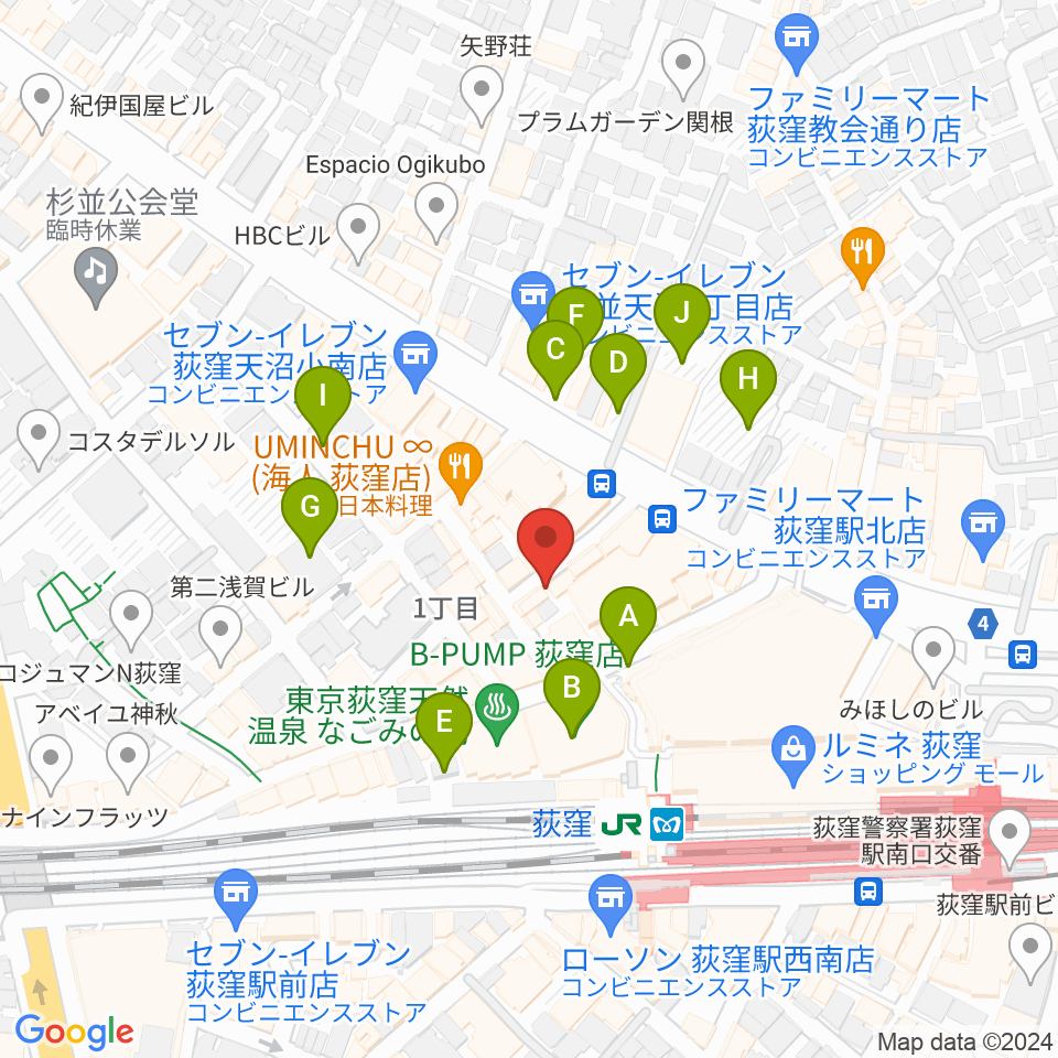 荻窪Doctor's BAR周辺の駐車場・コインパーキング一覧地図