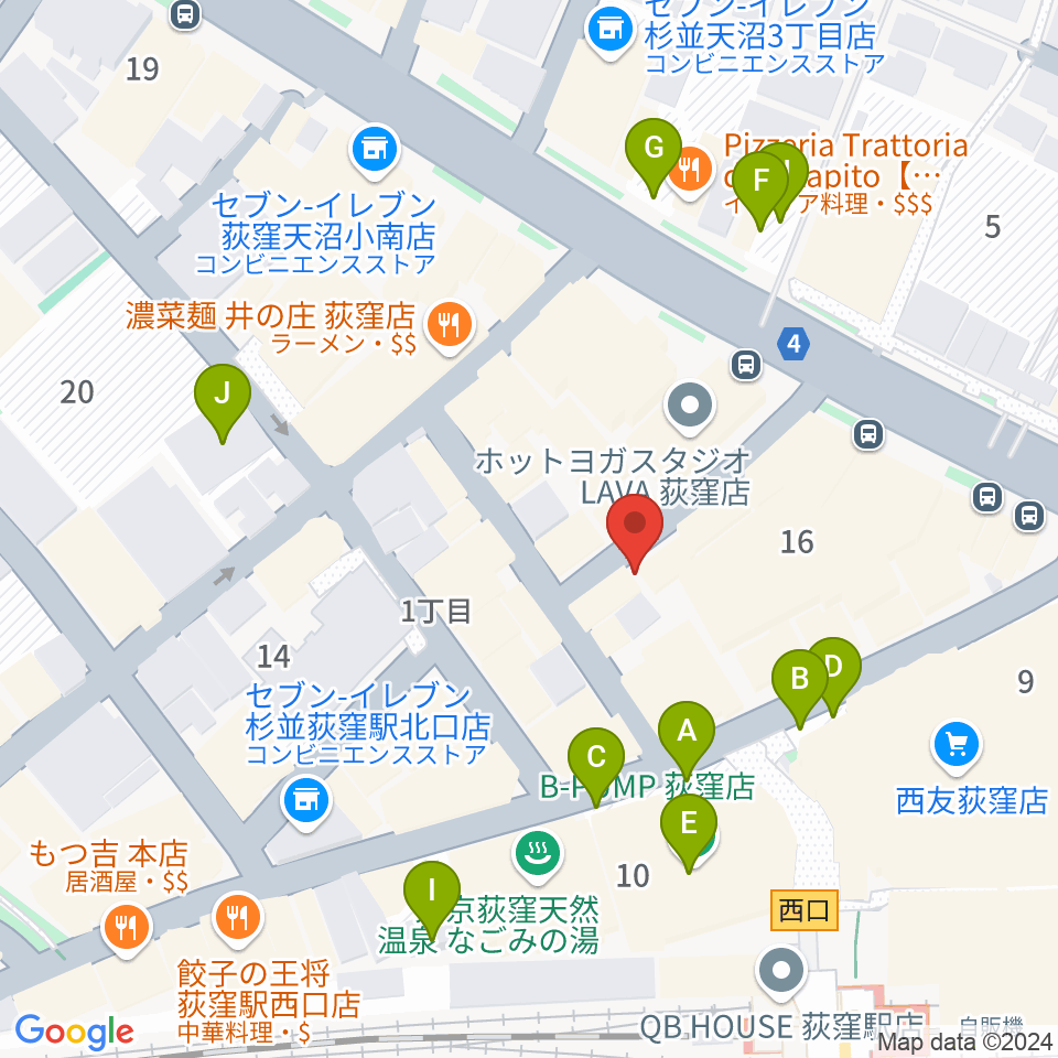 荻窪Doctor's BAR周辺の駐車場・コインパーキング一覧地図