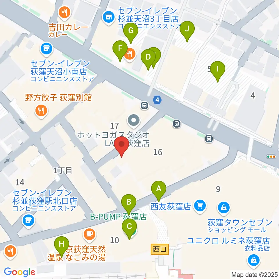 荻窪クラブドクター周辺の駐車場・コインパーキング一覧地図
