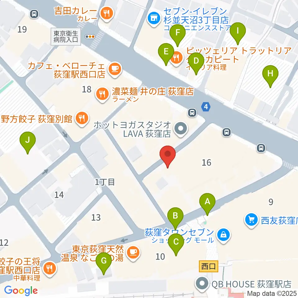 荻窪クラブドクター周辺の駐車場・コインパーキング一覧地図