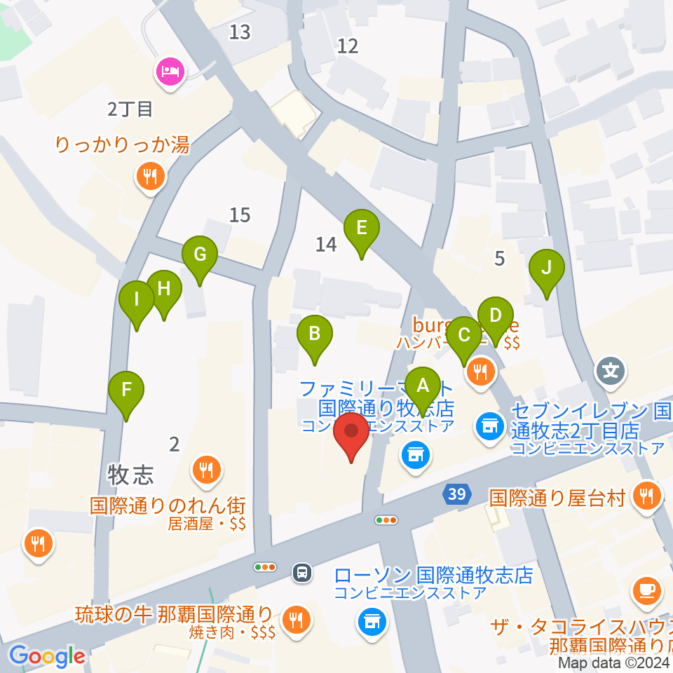 沖縄Output周辺の駐車場・コインパーキング一覧地図