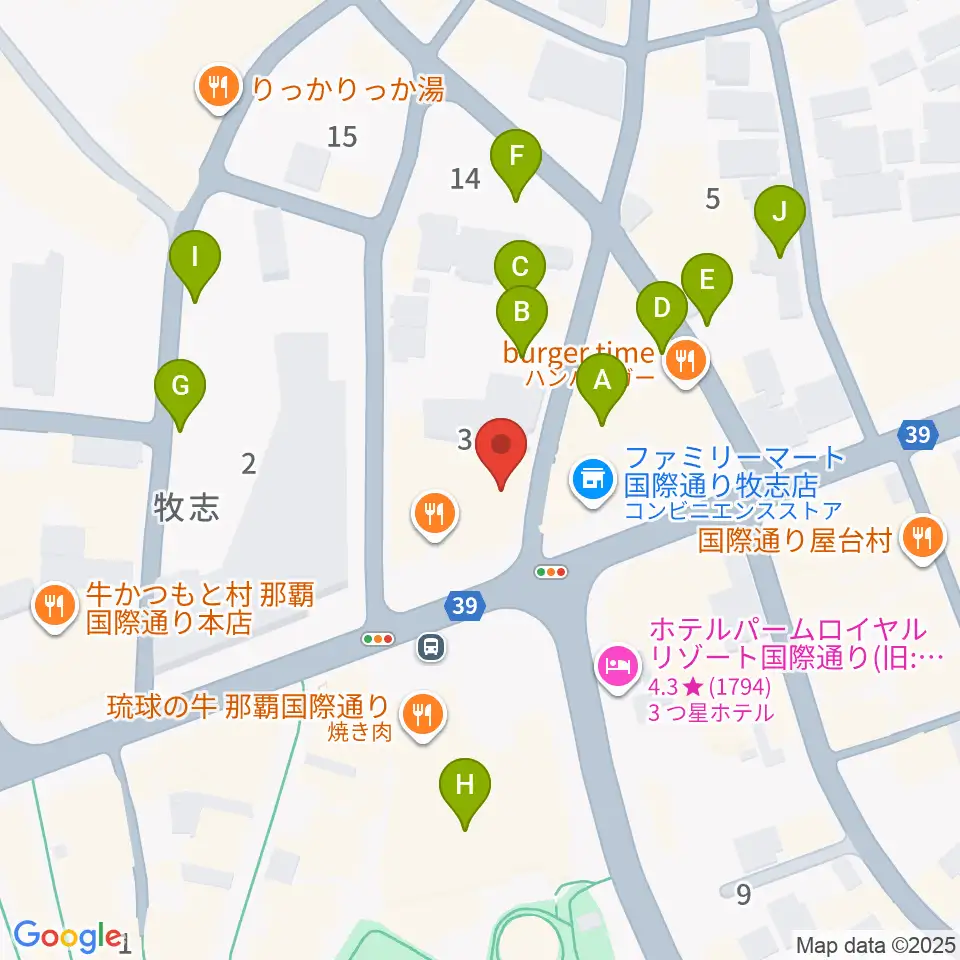 沖縄Output周辺の駐車場・コインパーキング一覧地図