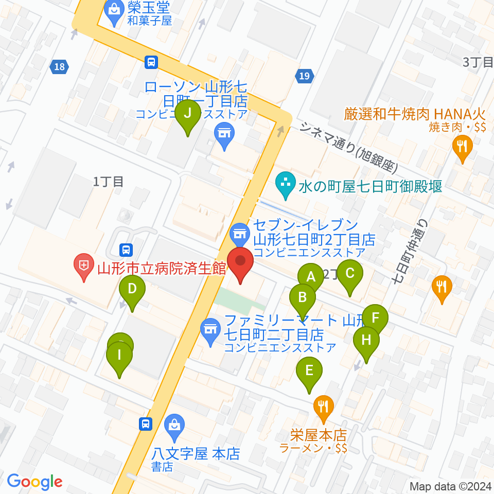 富岡本店周辺の駐車場・コインパーキング一覧地図