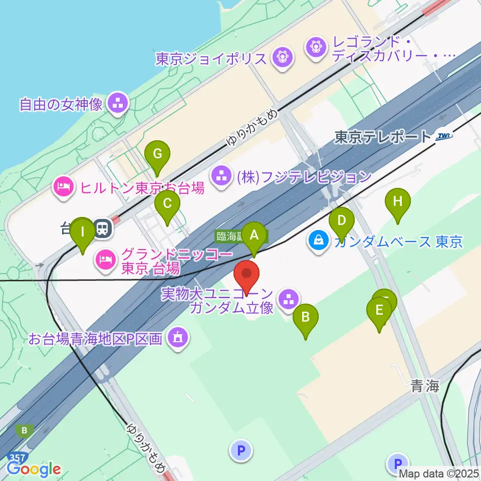 Zeppダイバーシティ東京周辺の駐車場・コインパーキング一覧地図