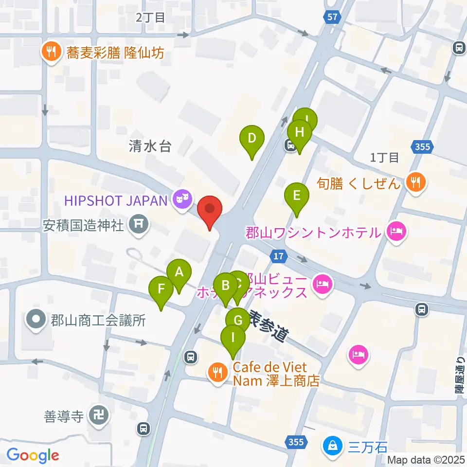 十字屋楽器周辺の駐車場・コインパーキング一覧地図