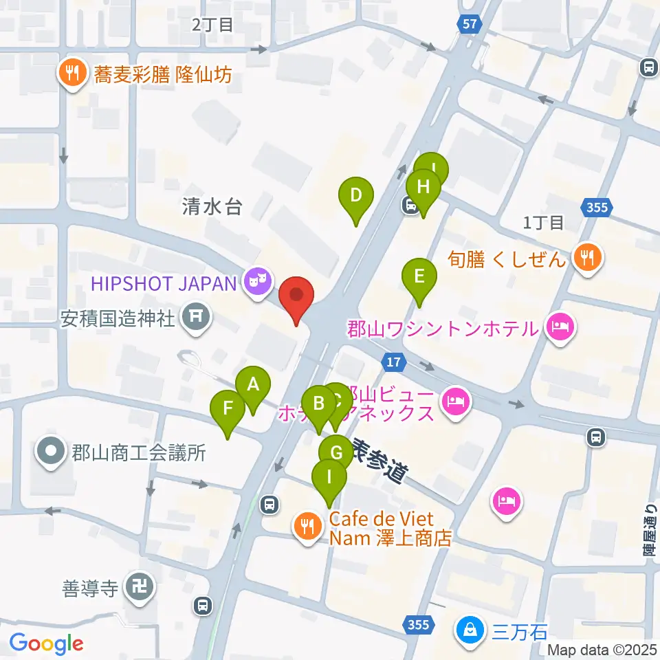 十字屋楽器周辺の駐車場・コインパーキング一覧地図