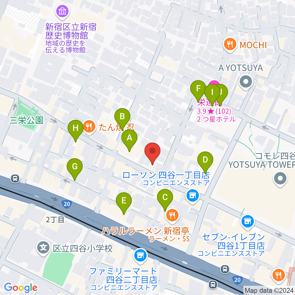 四ツ谷サウンドクリークドッポ周辺の駐車場・コインパーキング一覧地図