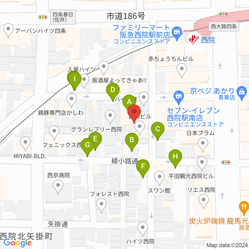 京都GATTACA周辺の駐車場・コインパーキング一覧地図
