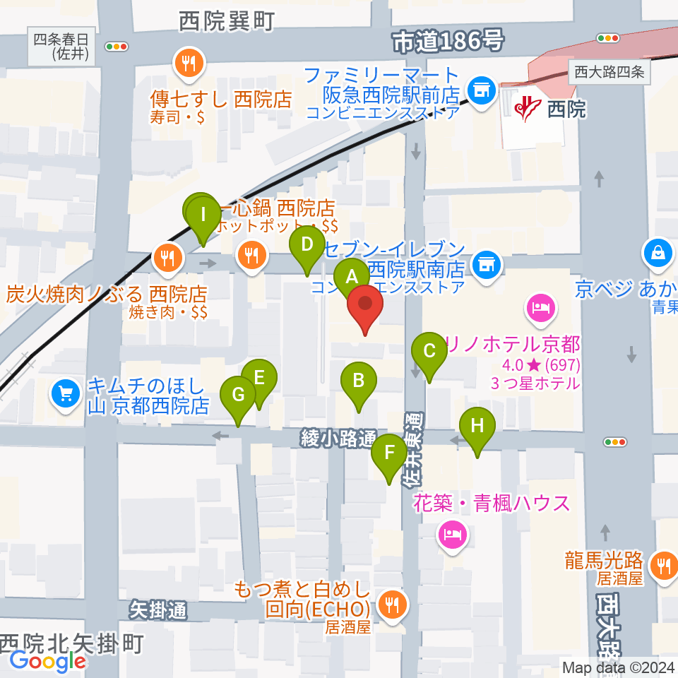 京都GATTACA周辺の駐車場・コインパーキング一覧地図