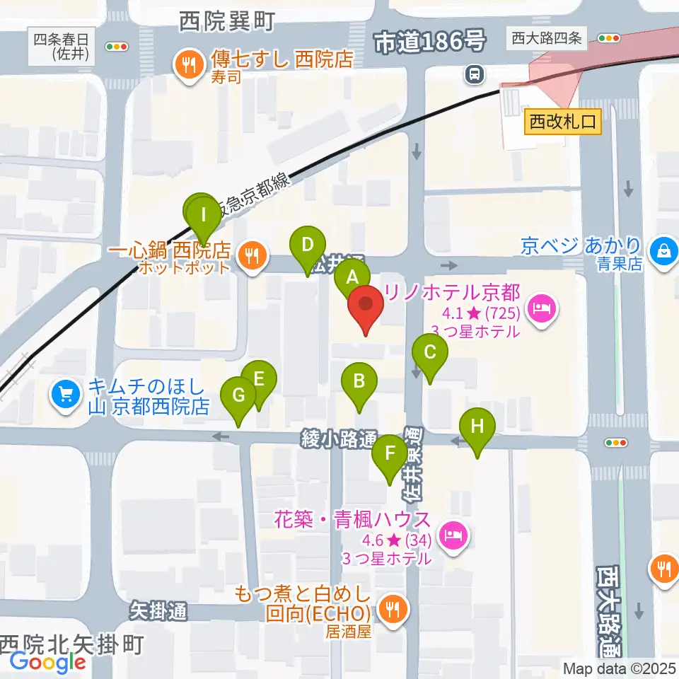 京都GATTACA周辺の駐車場・コインパーキング一覧地図