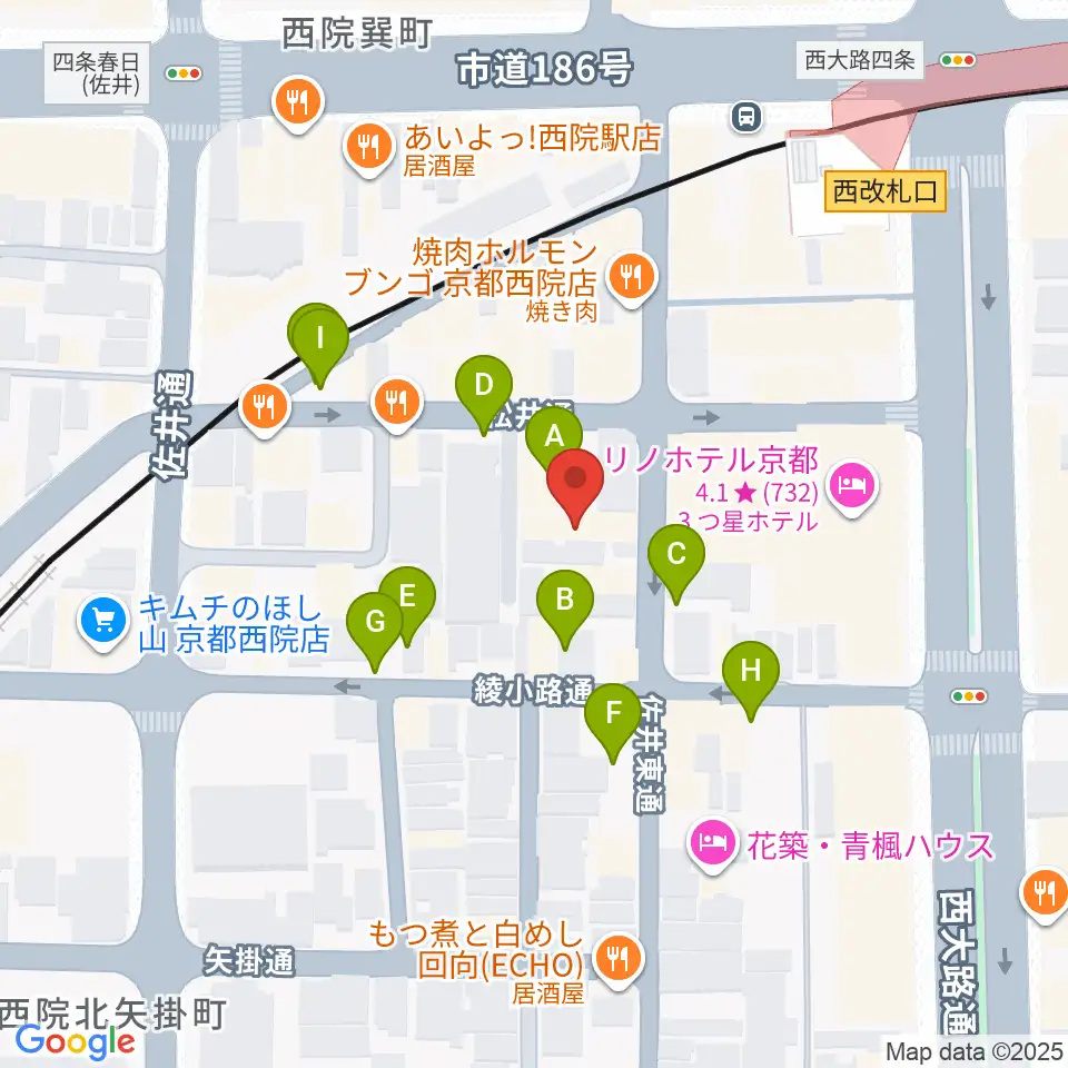 京都GATTACA周辺の駐車場・コインパーキング一覧地図