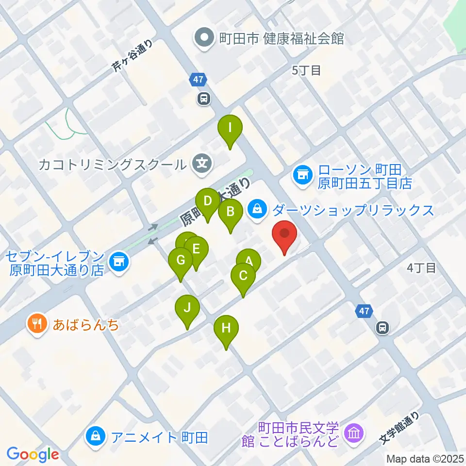 町田ナッティーズ周辺の駐車場・コインパーキング一覧地図