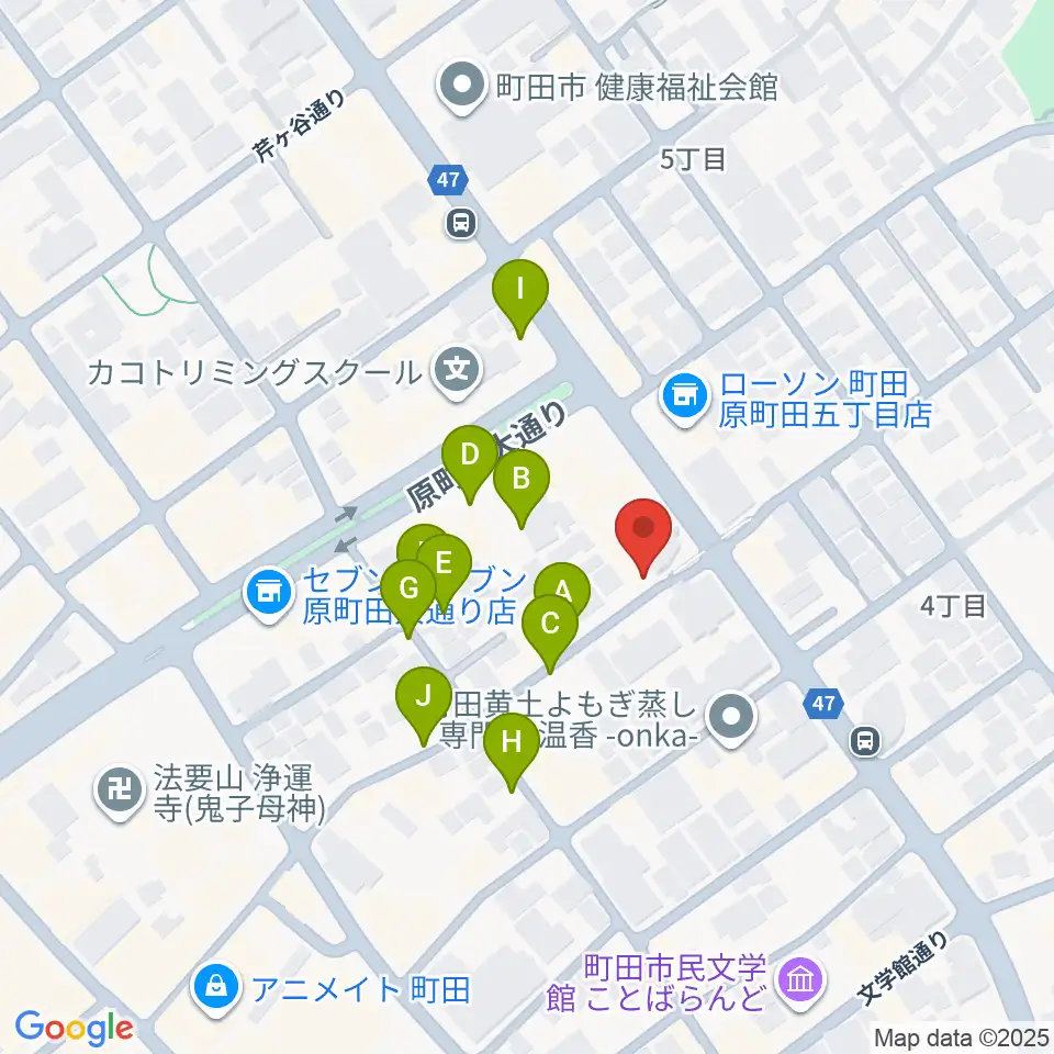 町田ナッティーズ周辺の駐車場・コインパーキング一覧地図