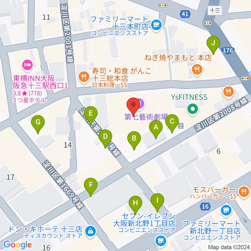 シアターセブン周辺の駐車場・コインパーキング一覧地図