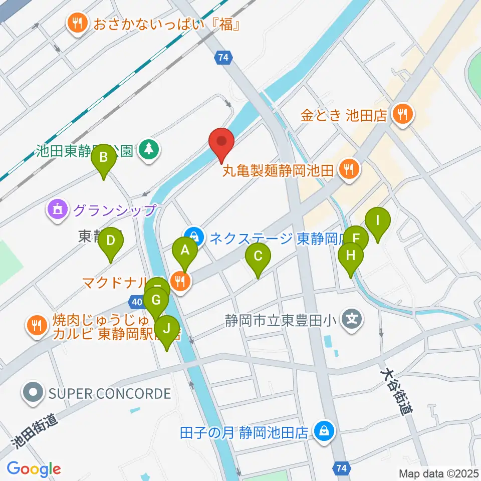 静岡UMBER周辺の駐車場・コインパーキング一覧地図