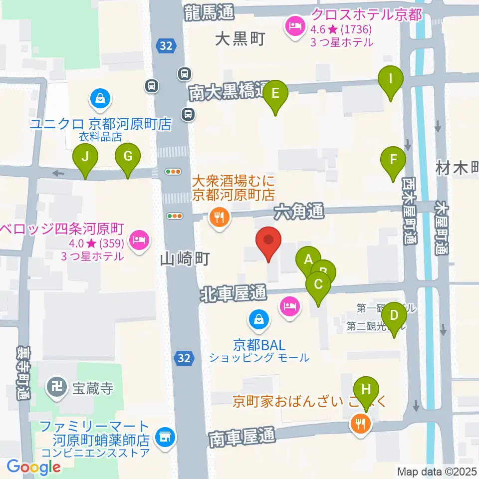 木屋町DEWEY周辺の駐車場・コインパーキング一覧地図